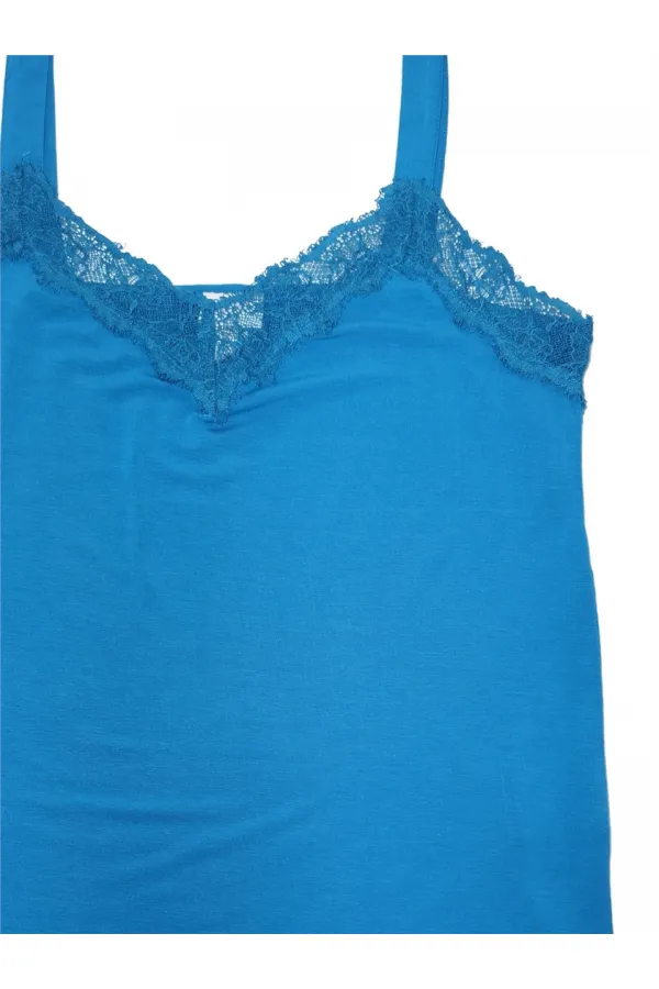 Débardeur en dentelle - Pétrole