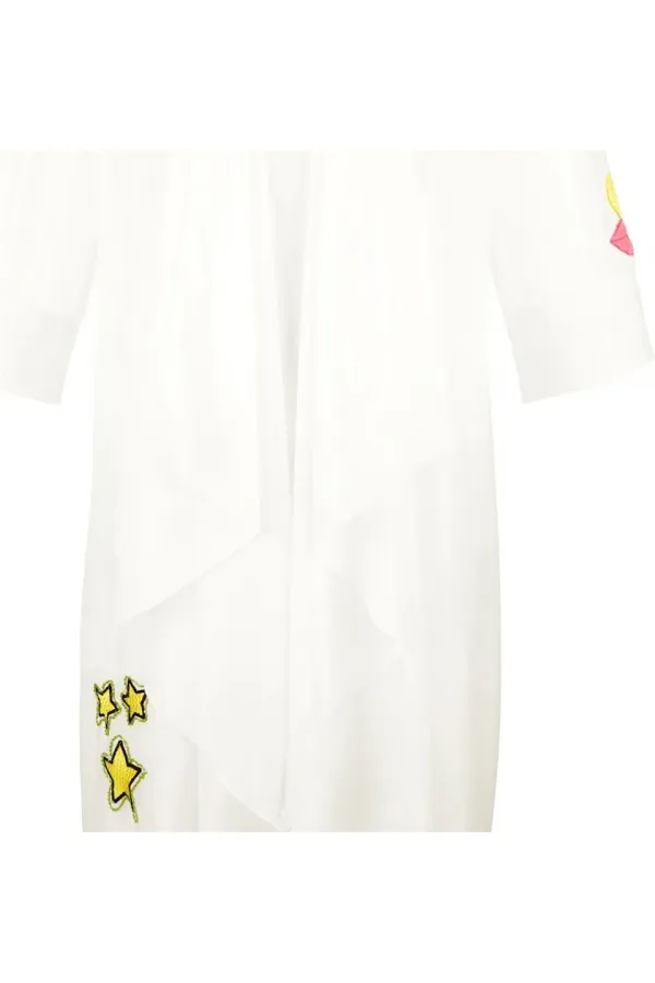 2 Parça Uzun Bluz - Beyaz