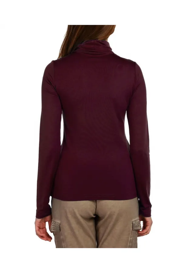 Turtleneck T-Shirt - Eggplant