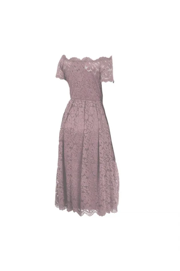 Dantelli Elbise - Leylak