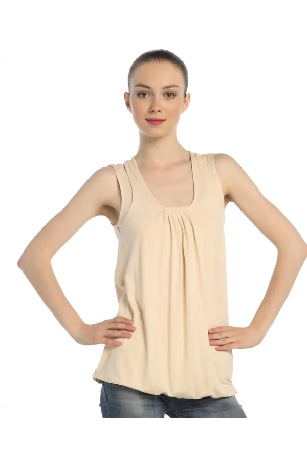 Kolsuz Tişört - Kum