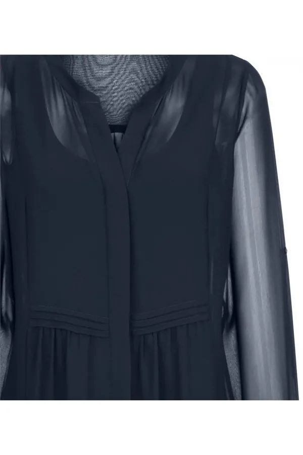 Şifon Elbise - Lacivert