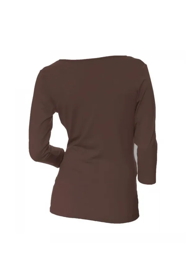 3/4 Sleeve T-Shirt - Brown