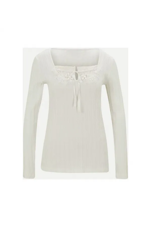 Embroidered T-Shirt - Ecru