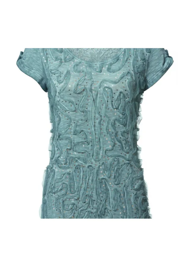 Payetli Elbise - Nane Yeşili