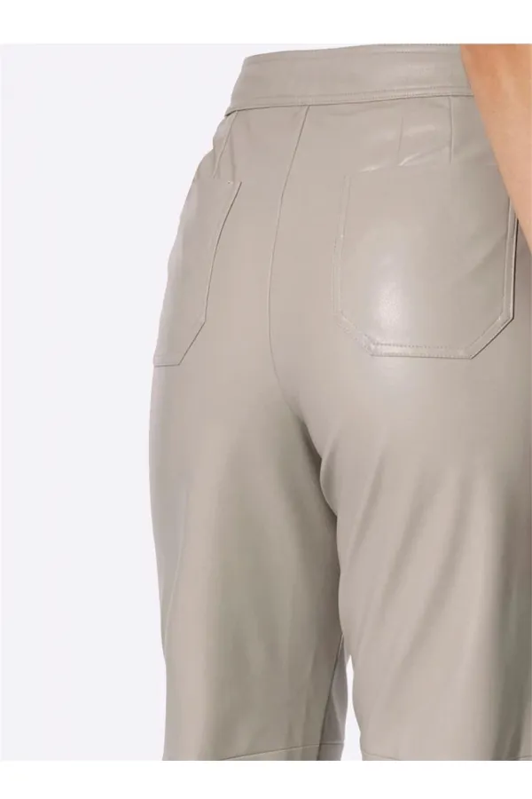 Deri Pantolon - Vizon