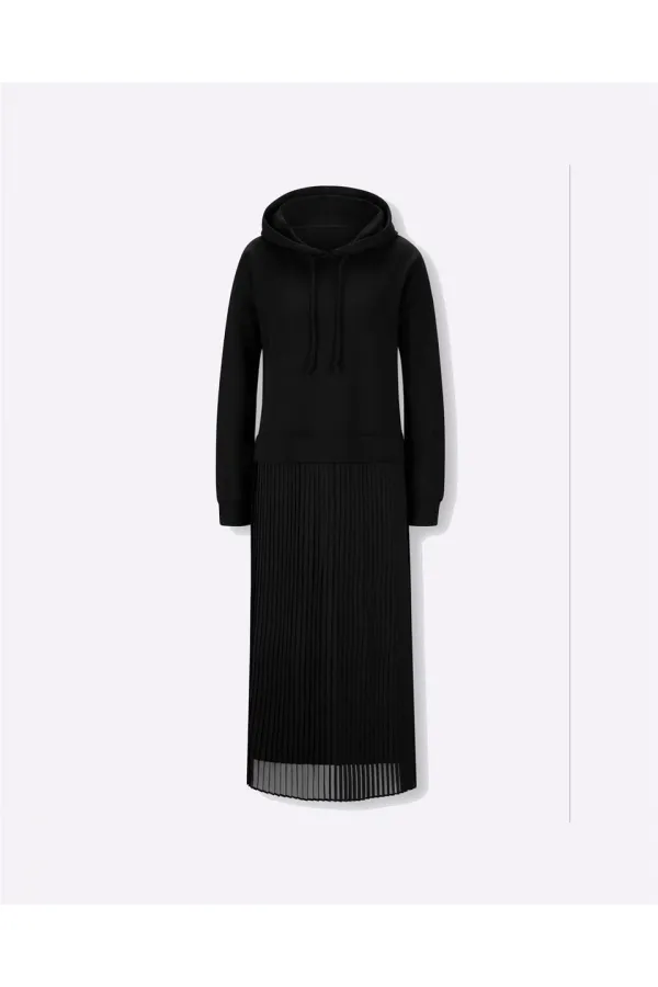 Sweat-Şifon Ebise - Siyah