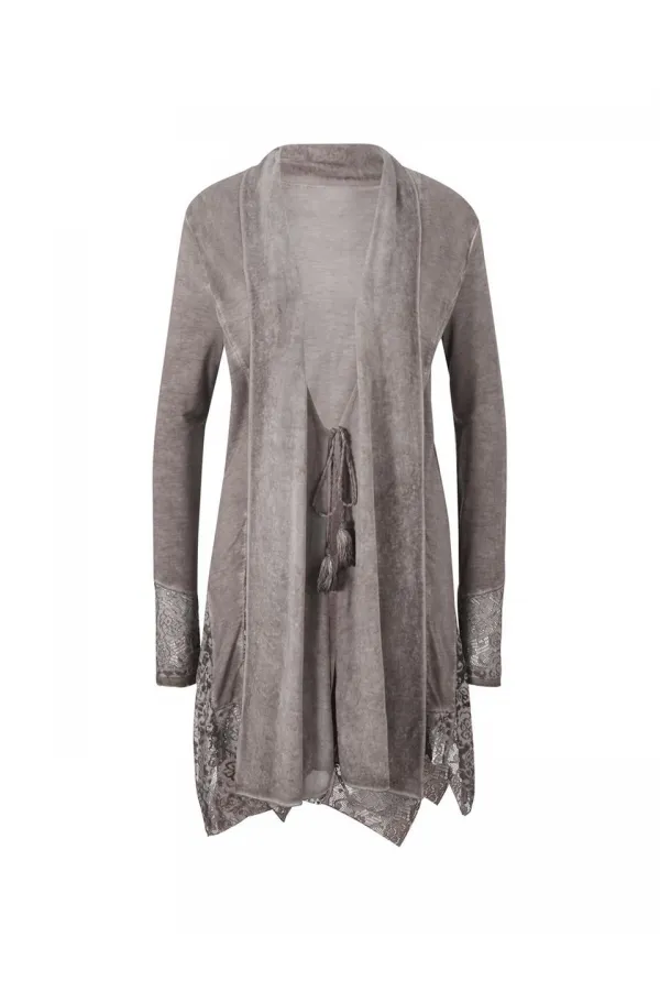 Dantelli Hırka - Vizon