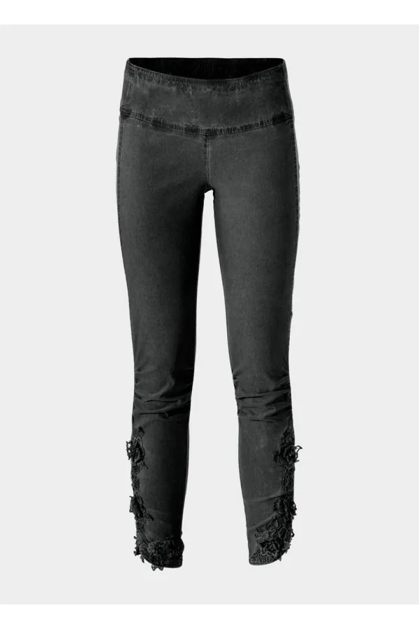 Skinny Dantel Pantolon - Antrasit