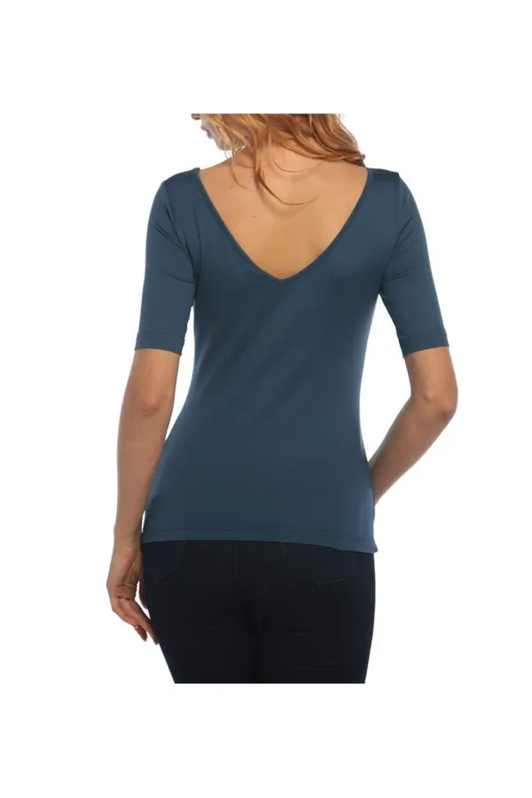 T-shirt basique - Bleu foncé