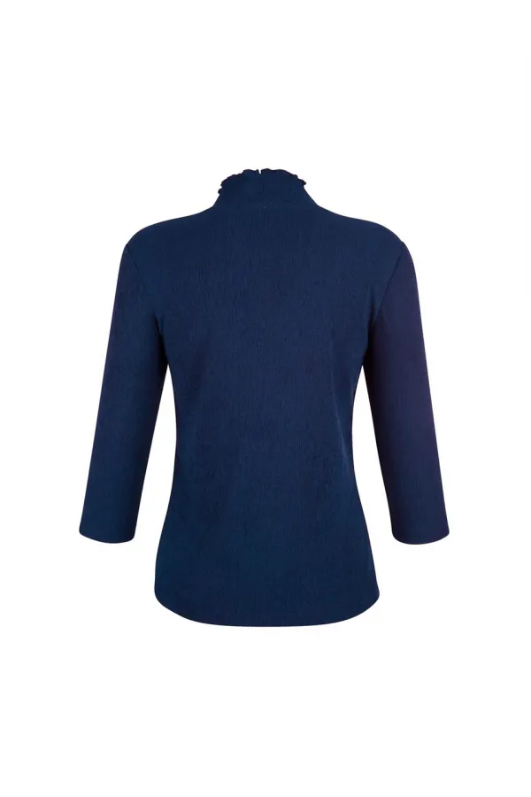 T-shirt à col roulé - Bleu marine