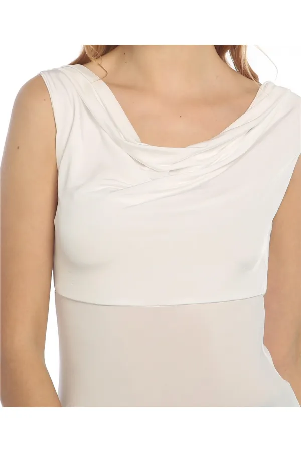 Feminen Degaje Tişört - Beyaz