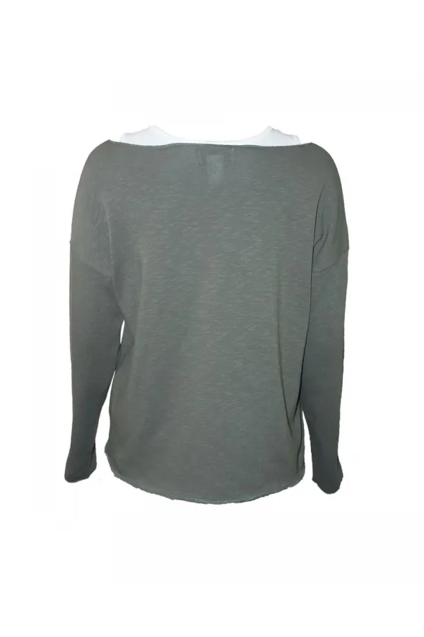 Bluz-Tişört 2 Parça - Yeşil