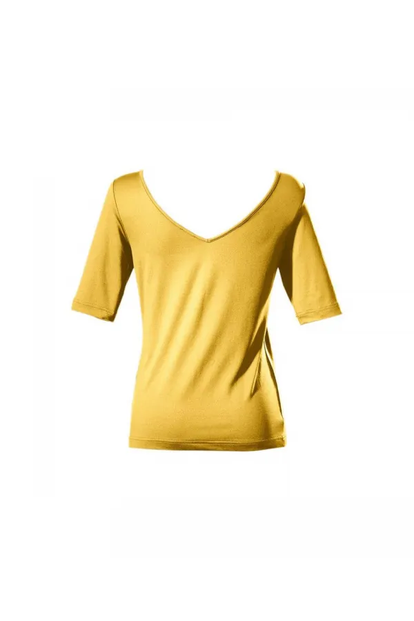 T-shirt basique jaune