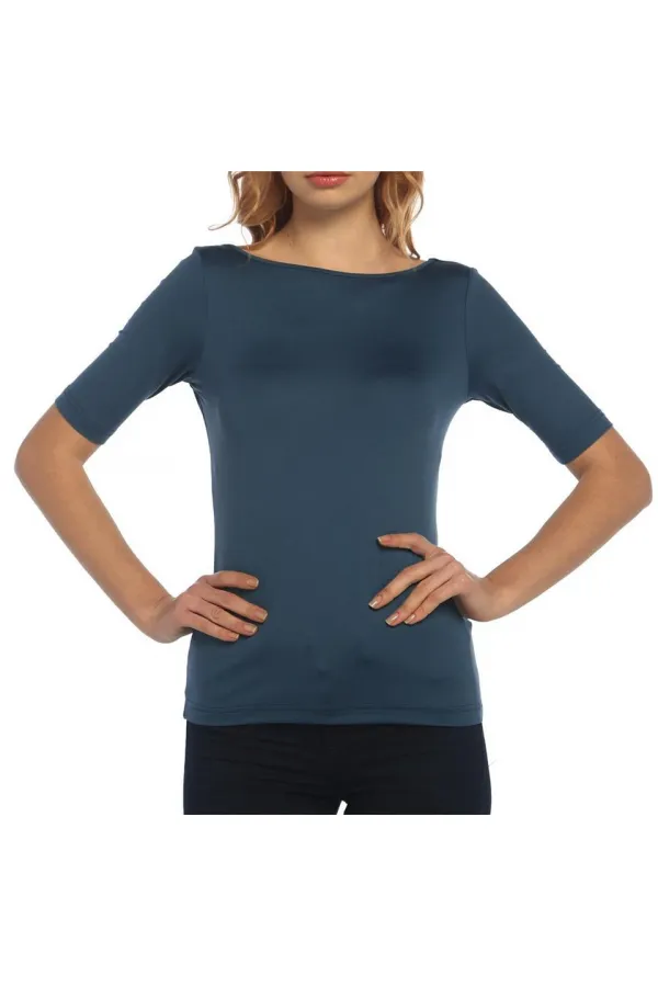 T-shirt basique - Bleu foncé