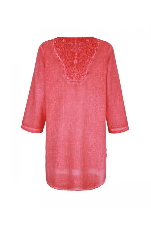 Lace Tunic - Pomegranate Flower
