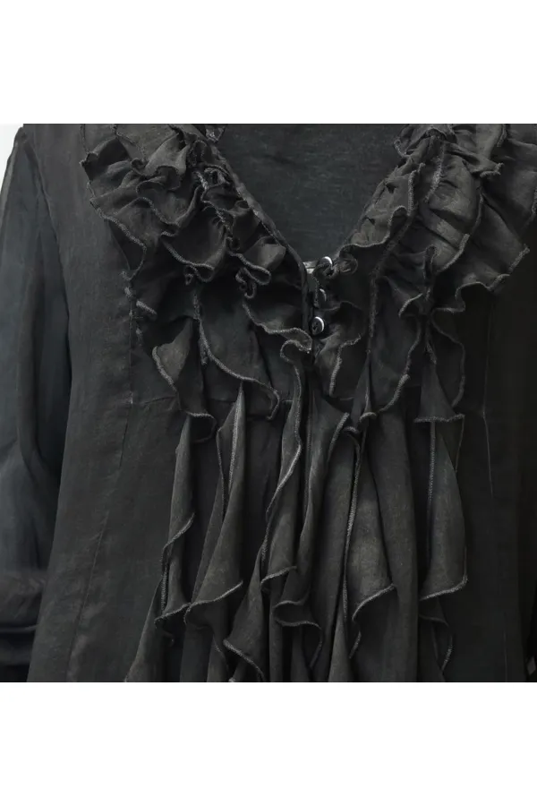 Silk Chiffon Blouse - Black