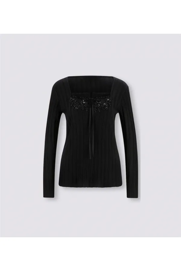 T-shirt brodé - Noir