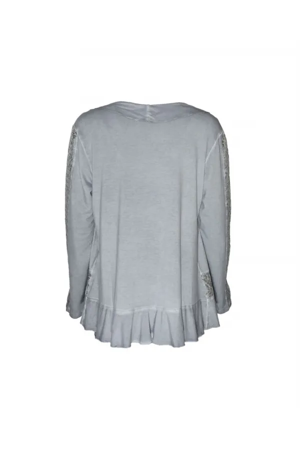 Dantelli Hırka - Gri