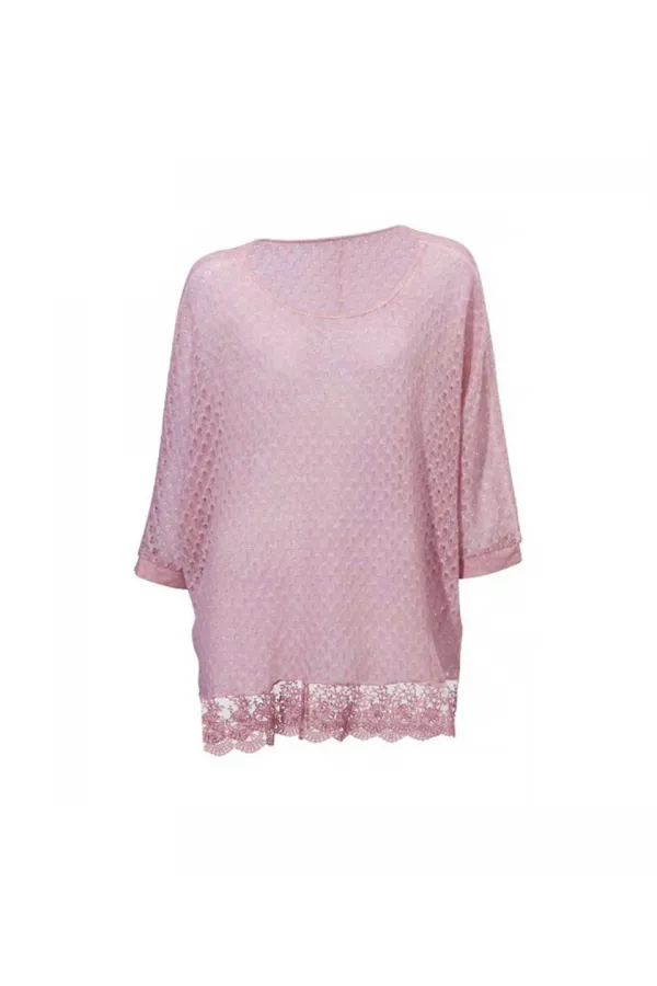 Dantelli Bluz - Gül Kurusu