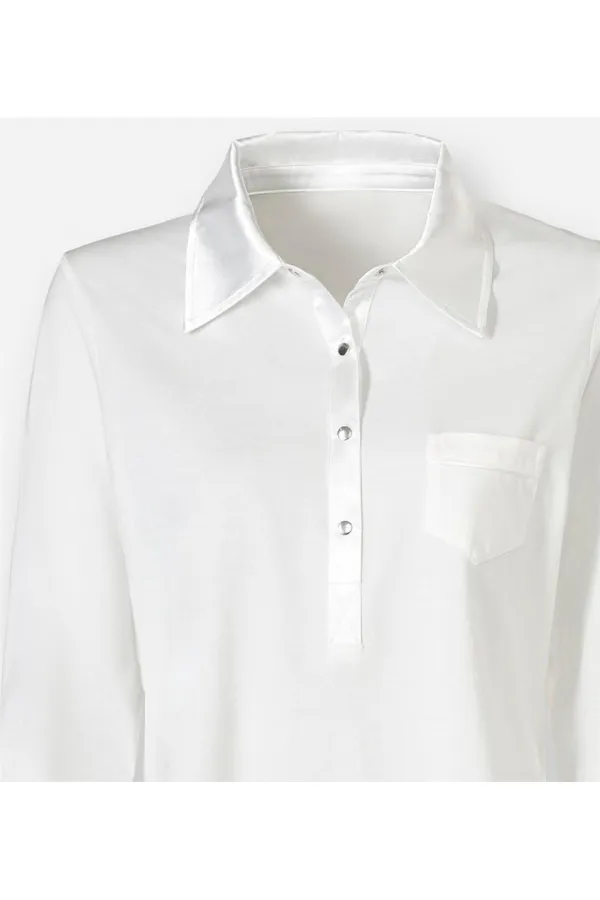 Uzun Kollu Tişört - Beyaz