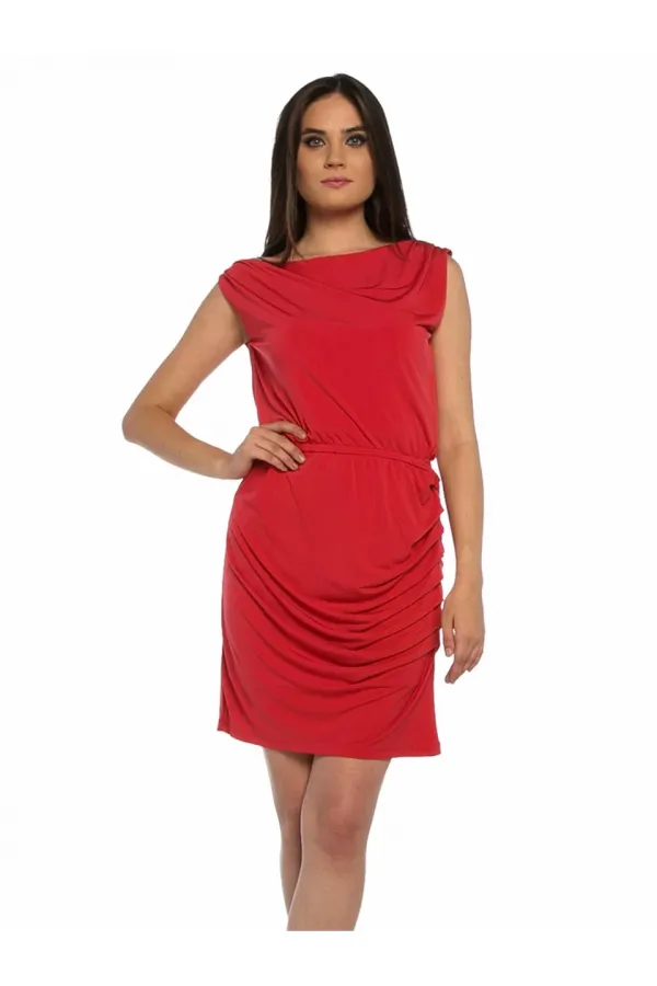 Jersey Elbise - Kırmızı