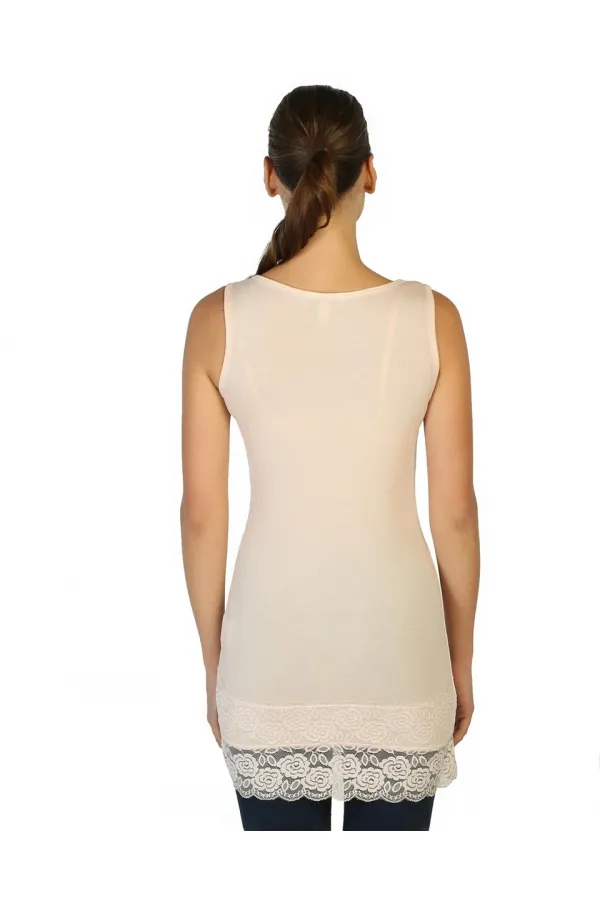 Dantelli Payetli Bluz - Kayısı