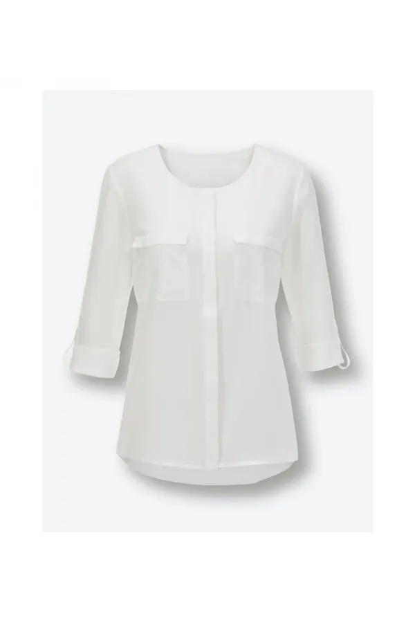 Chemise en pure soie - Écru