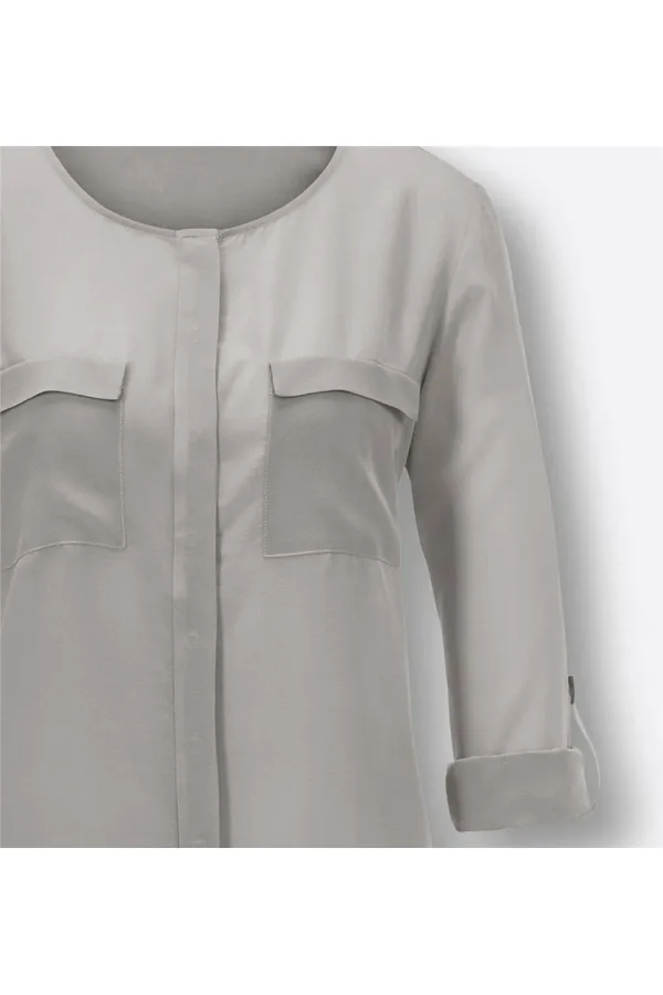 Chemise en pure soie - Vison