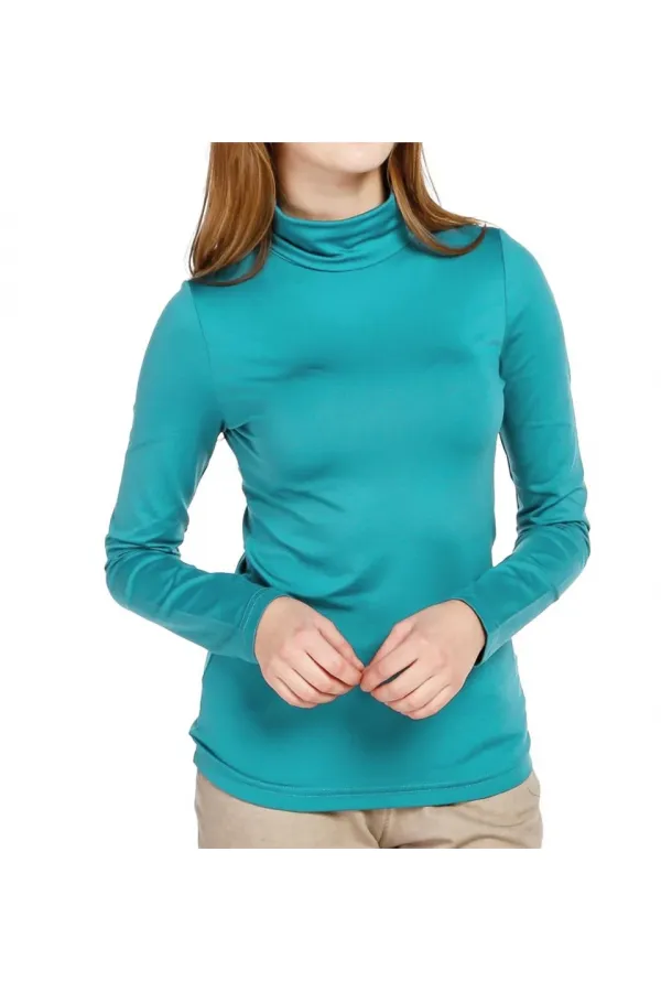 Balıkçı Yaka Tişört - Turkuaz