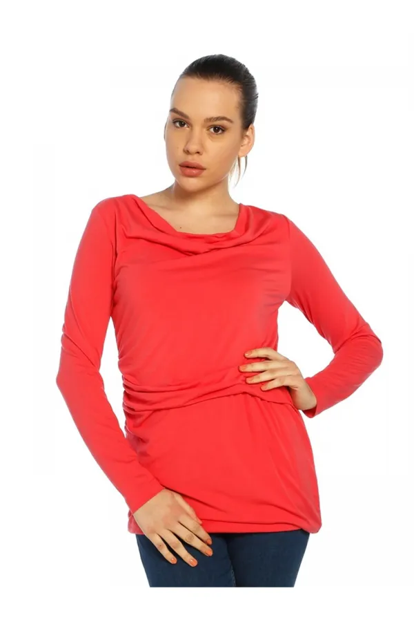 T-shirt long - Fleur de grenade