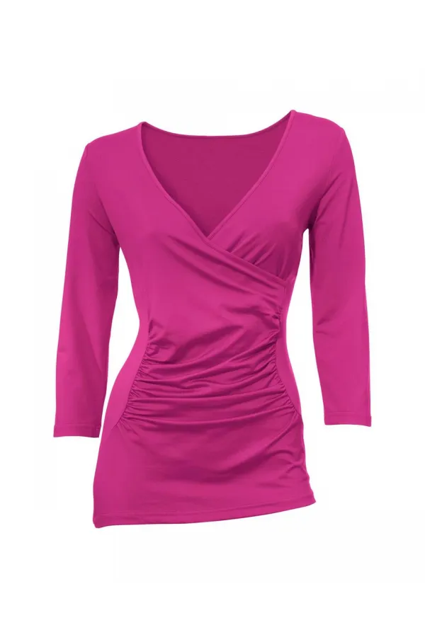 3/4 Sleeve T-Shirt - Fuchsia