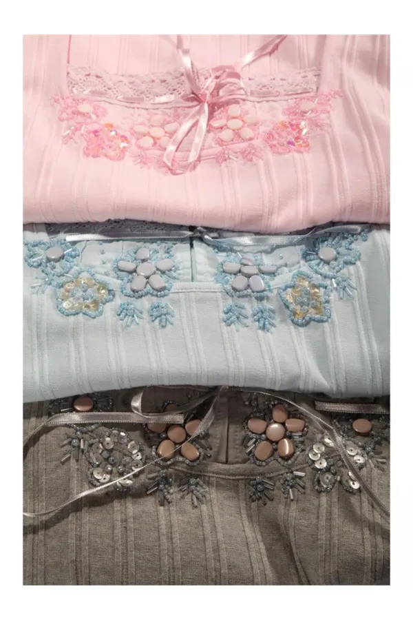 Embroidered T-Shirt - Blue