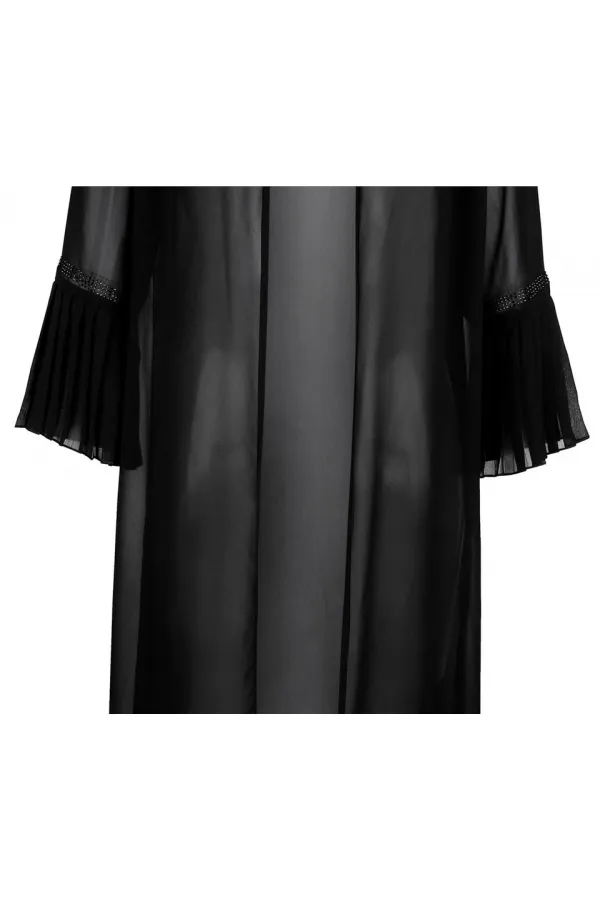 Uzun Şifon Hırka - Siyah