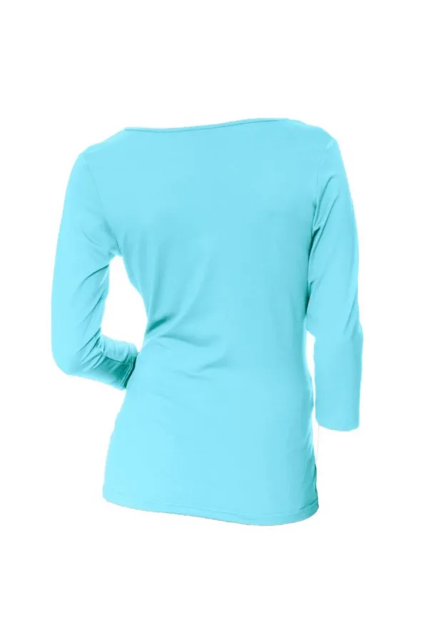 3/4 Sleeve T-Shirt - Turquoise