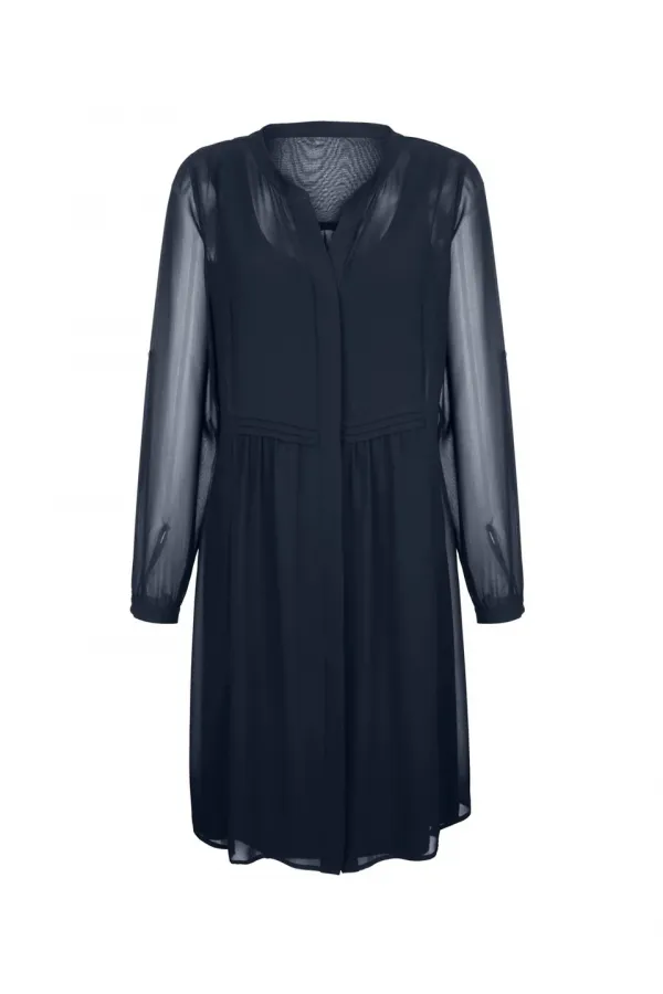 Şifon Elbise - Lacivert