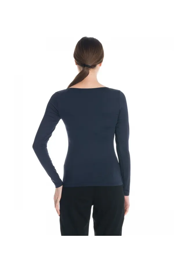 Uzun Kollu Basic Tişört - Lacivert