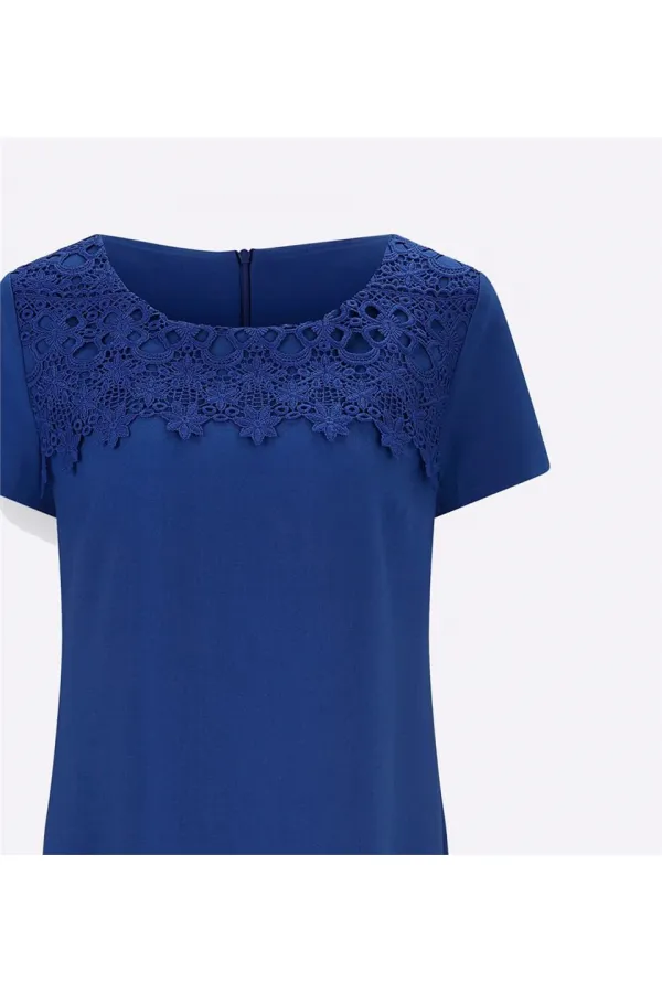 Dantelli Elbise - Mavi