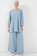 Ensemble tunique et pantalon Ayrobin 6712 - Bleu clair
