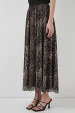 8032 Long Chiffon Skirt - Beige