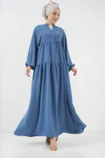 2527 Women's Long Hijab Dress - Indigo 2527 Women's Long Hijab Dress - Indigo