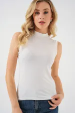 Kadın Kolsuz Body 4348 - Ekru