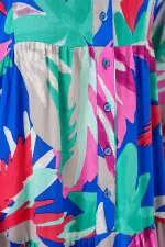 Robe hijab à motifs authentiques 2423 - Rose foncé