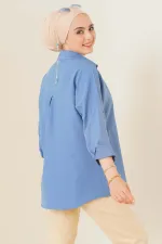 103901 Chemise hijab basique oversize - Indigo