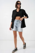 Women's Long Sleeve Basic Shirt 20279 - Black