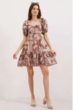 2351 Kloş Poplin Elbise - D.Gül Kurusu