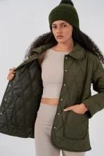 Manteau matelassé oversize pour femme 5226 - Kaki