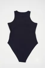 Body dos nu à boutons-pression pour femme 972 - Bleu marine