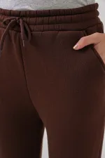 Pantalon de survêtement triple fil 55450 - Marron