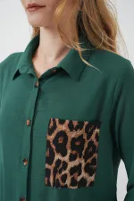 Tunique-chemise à poches 5851 - Vert émeraude